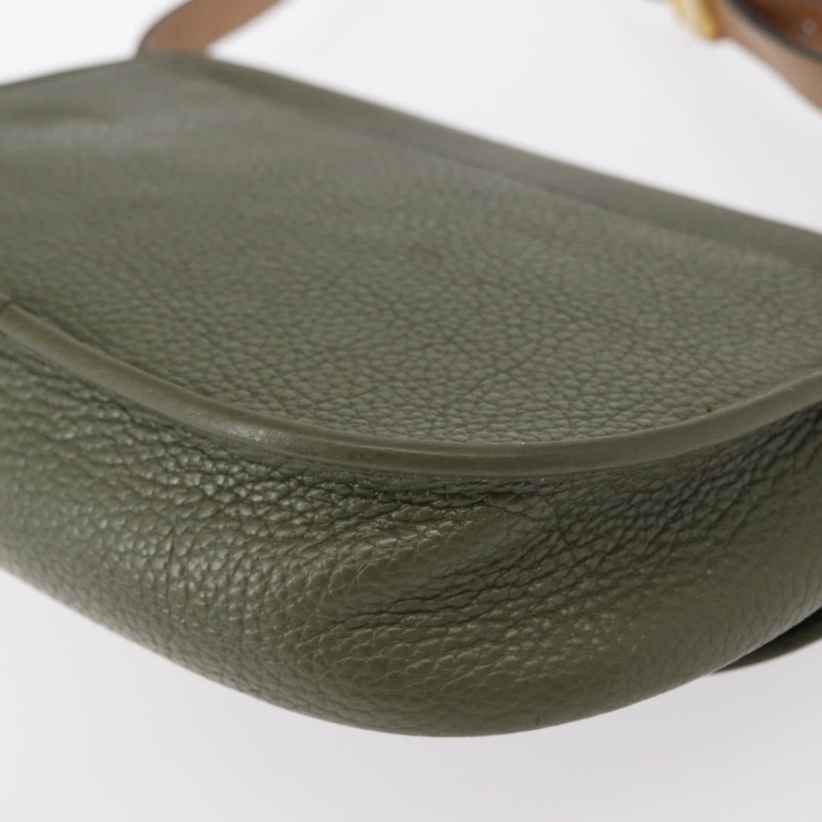 Christian Dior Vintage Leather Green Leather Shoulder Bag Bag (Pre-Owned)