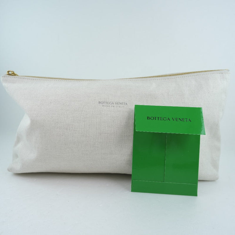 Bottega Veneta Bag-In-Bag Beige Canvas Clutch Bag (Pre-Owned)
