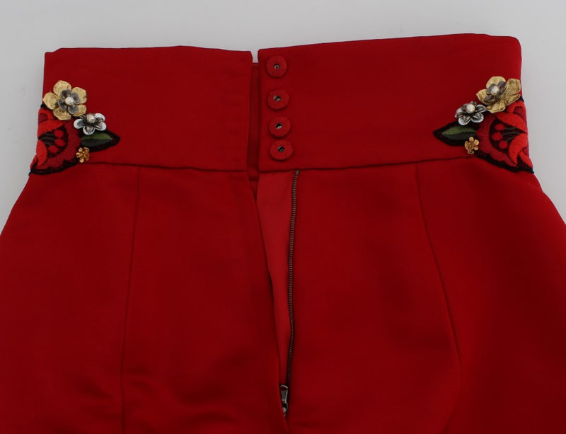 Dolce & Gabbana Enchanted Sicily Crystal-Embellished Silk Women's Shorts