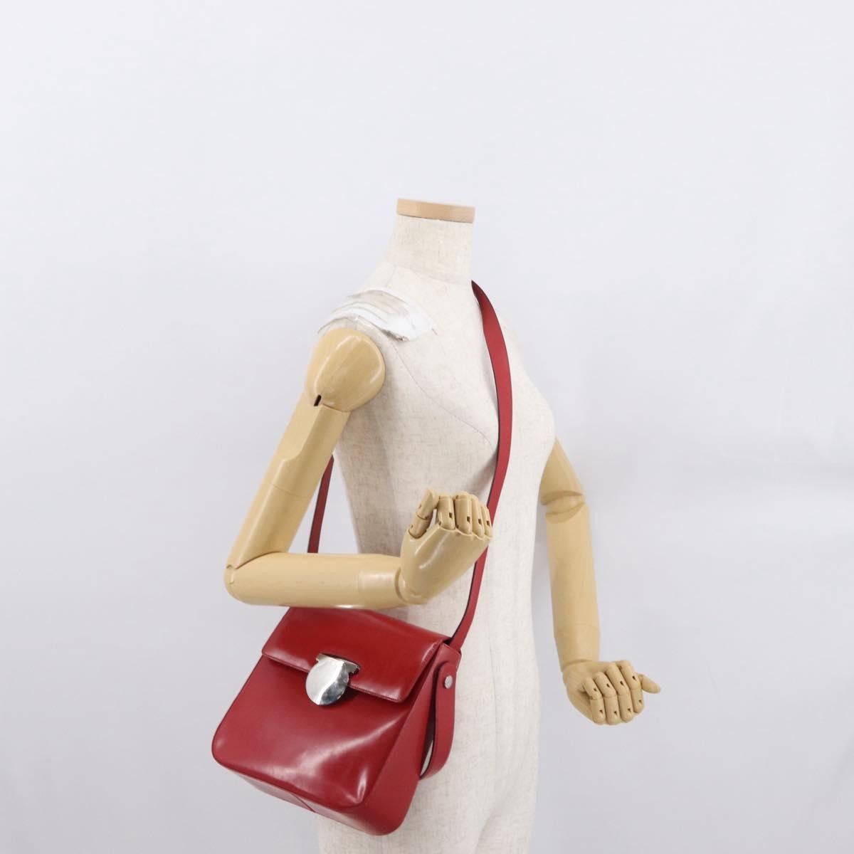 Salvatore Ferragamo Vala Leather Red Leather Handbag (Pre-Owned)