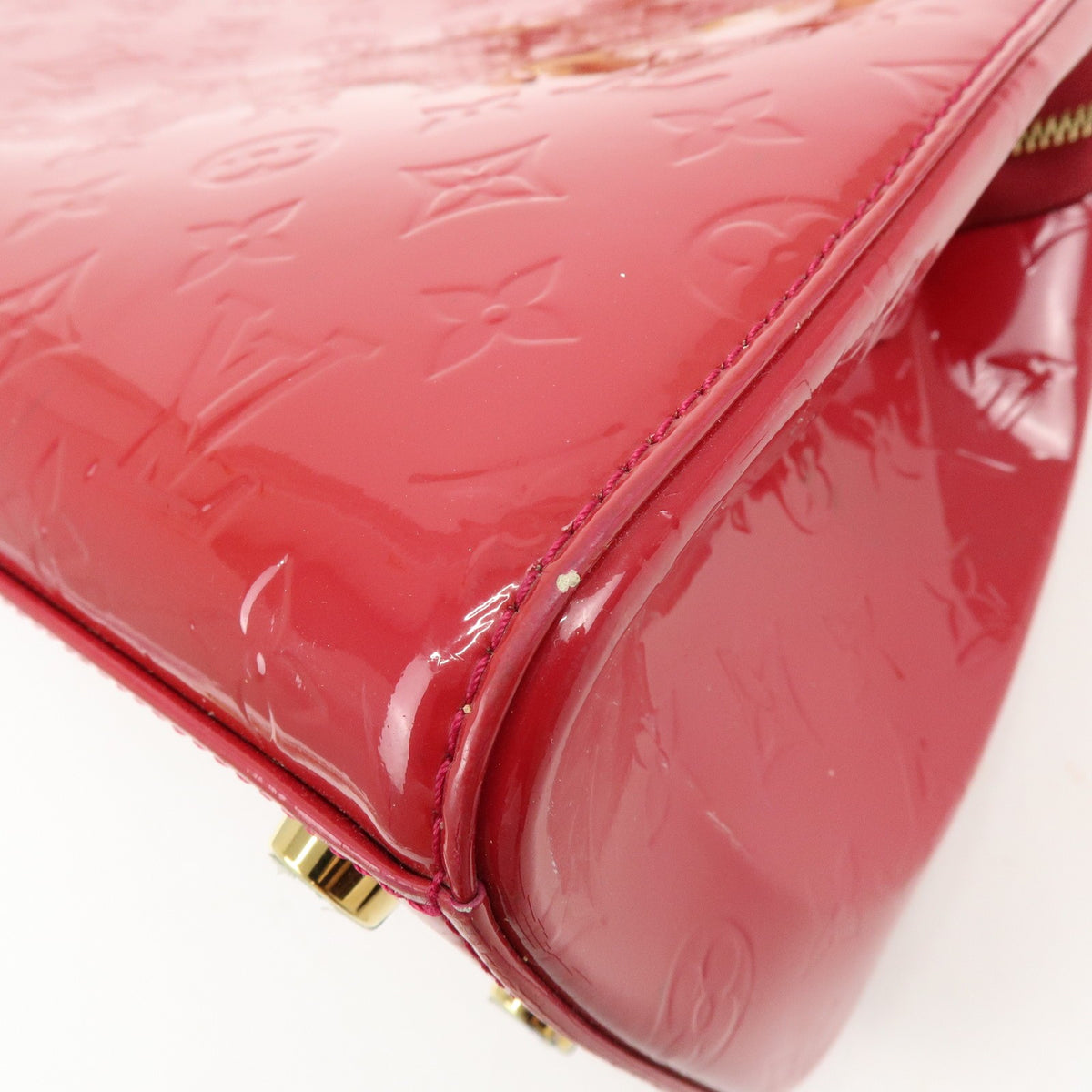 Louis Vuitton Brea Monogram Vernis Red Leather Handbag (Pre-Owned)