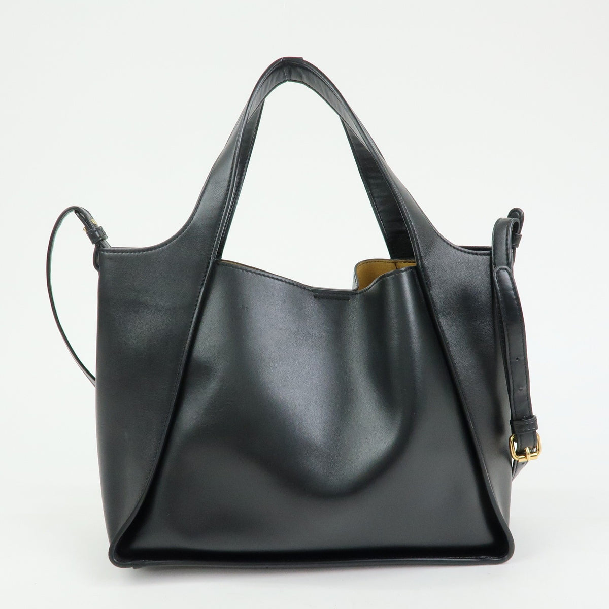 Stella Mccartney Alter Faux Leather Black Synthetic Tote Bag Bag (Pre-Owned)