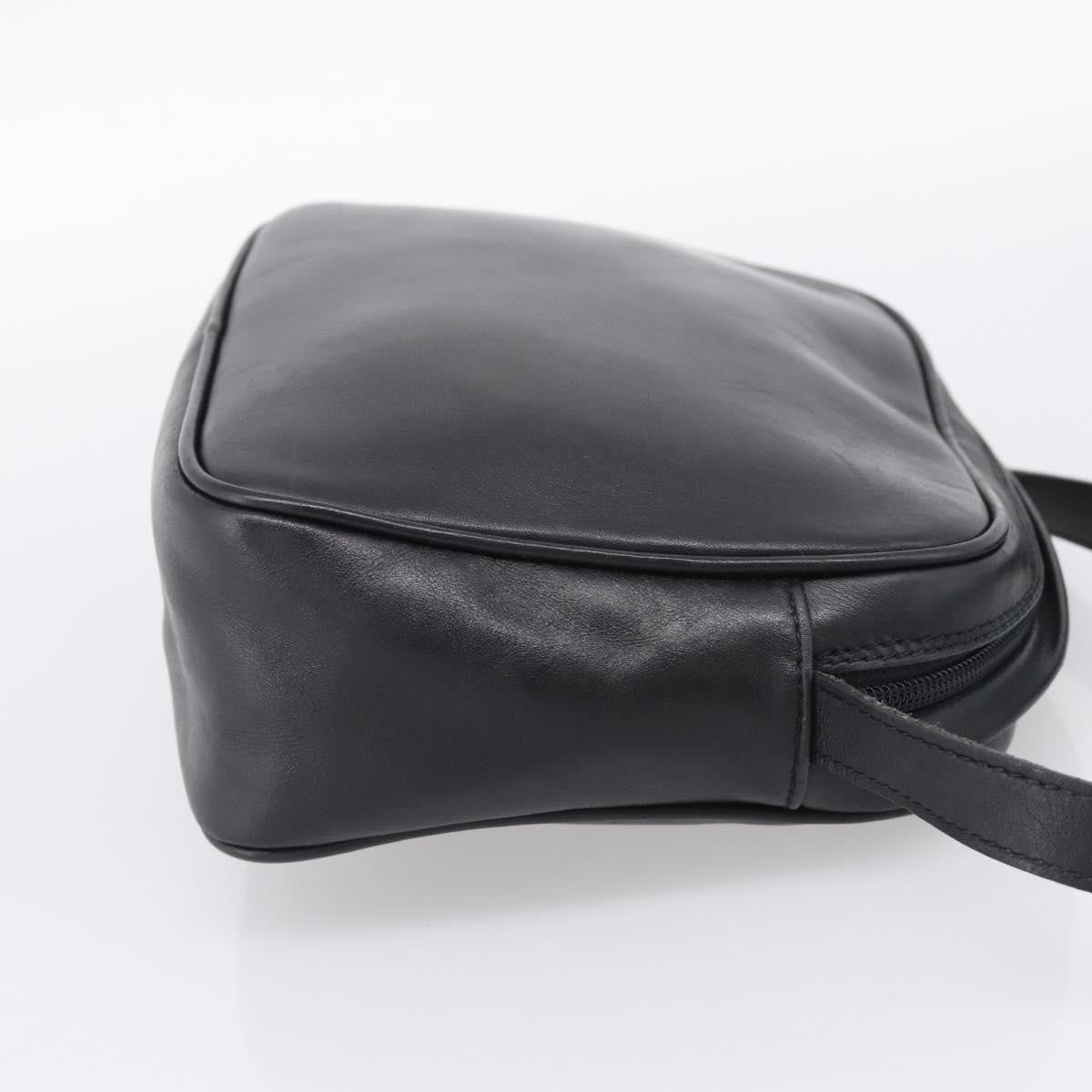 Salvatore Ferragamo Gancini Leather Black Leather Crossbody Bag Bag (Pre-Owned)