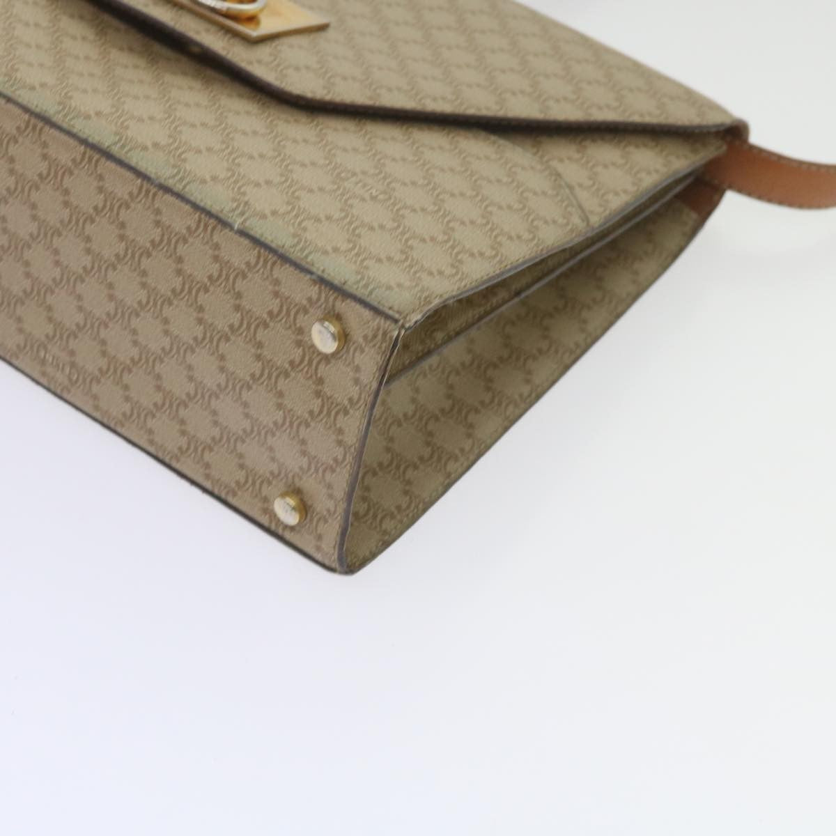 Celine Vintage Macadam Canvas Beige Canvas Shoulder Bag Bag (Pre-Owned)