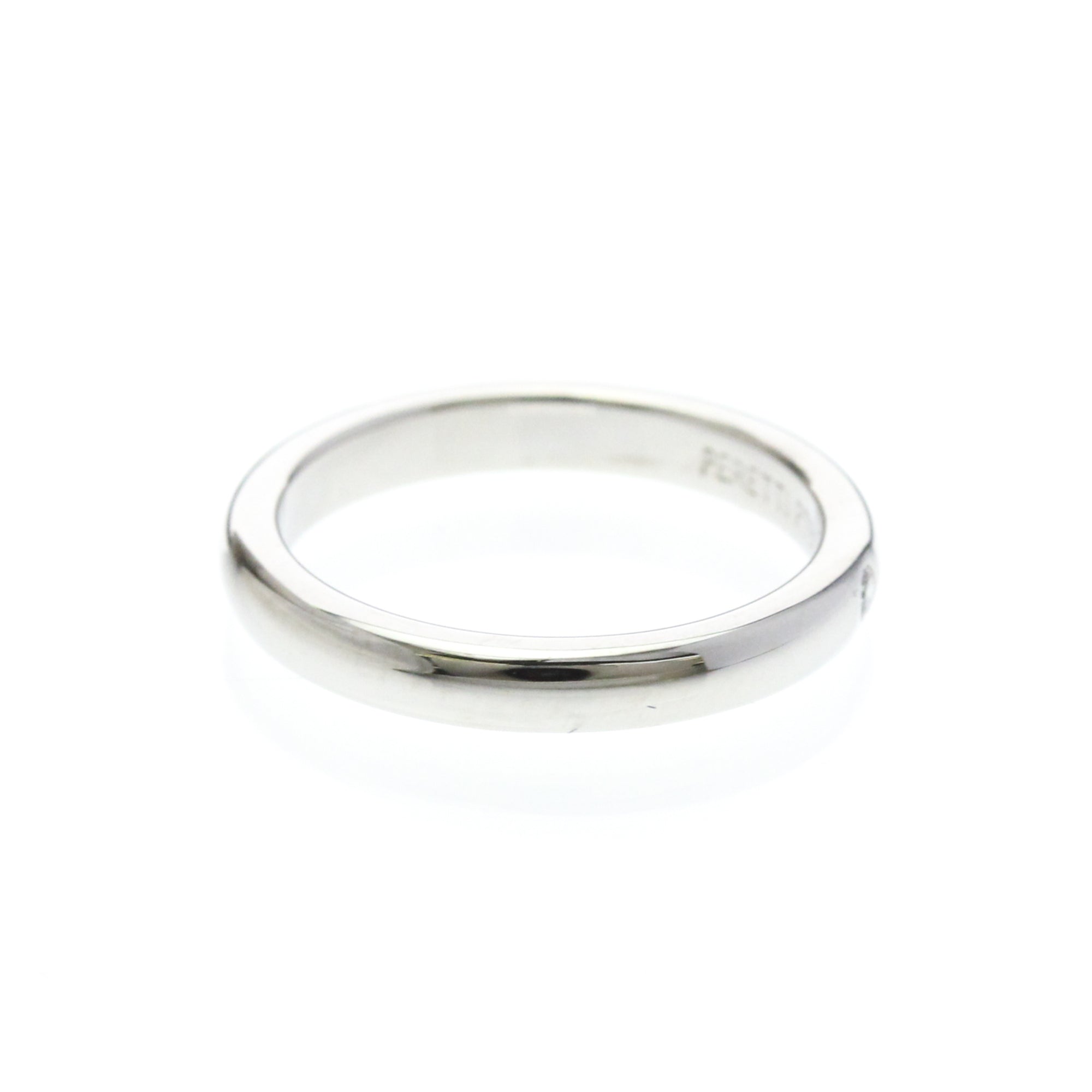 Tiffany & Co. Elsa Peretti 1 Diamond Stacking Band 950 Platinum With Diamond Silver Platinum Ring Jewelry (Pre-Owned)