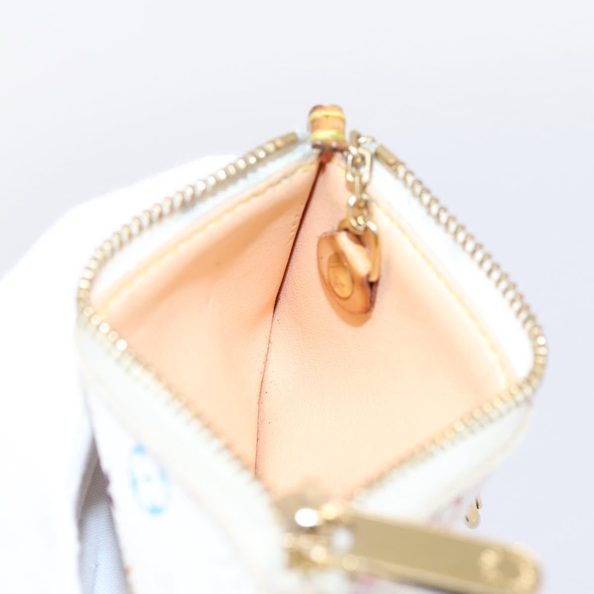 Louis Vuitton Pochette Clés Monogram Canvas White Canvas Wallets Accessory (Pre-Owned)