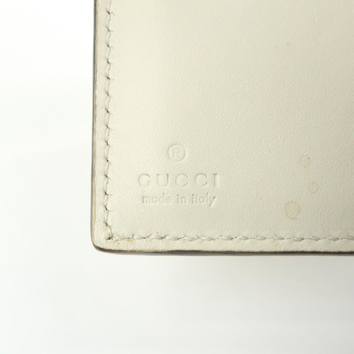 Gucci Sylvie Compact Leather Beige Leather Wallets Accessory (Pre-Owned)