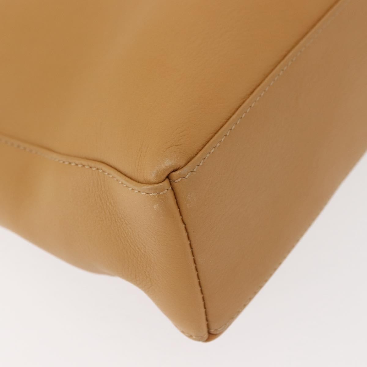 Salvatore Ferragamo Vintage Leather Beige Leather Bag (Pre-Owned)