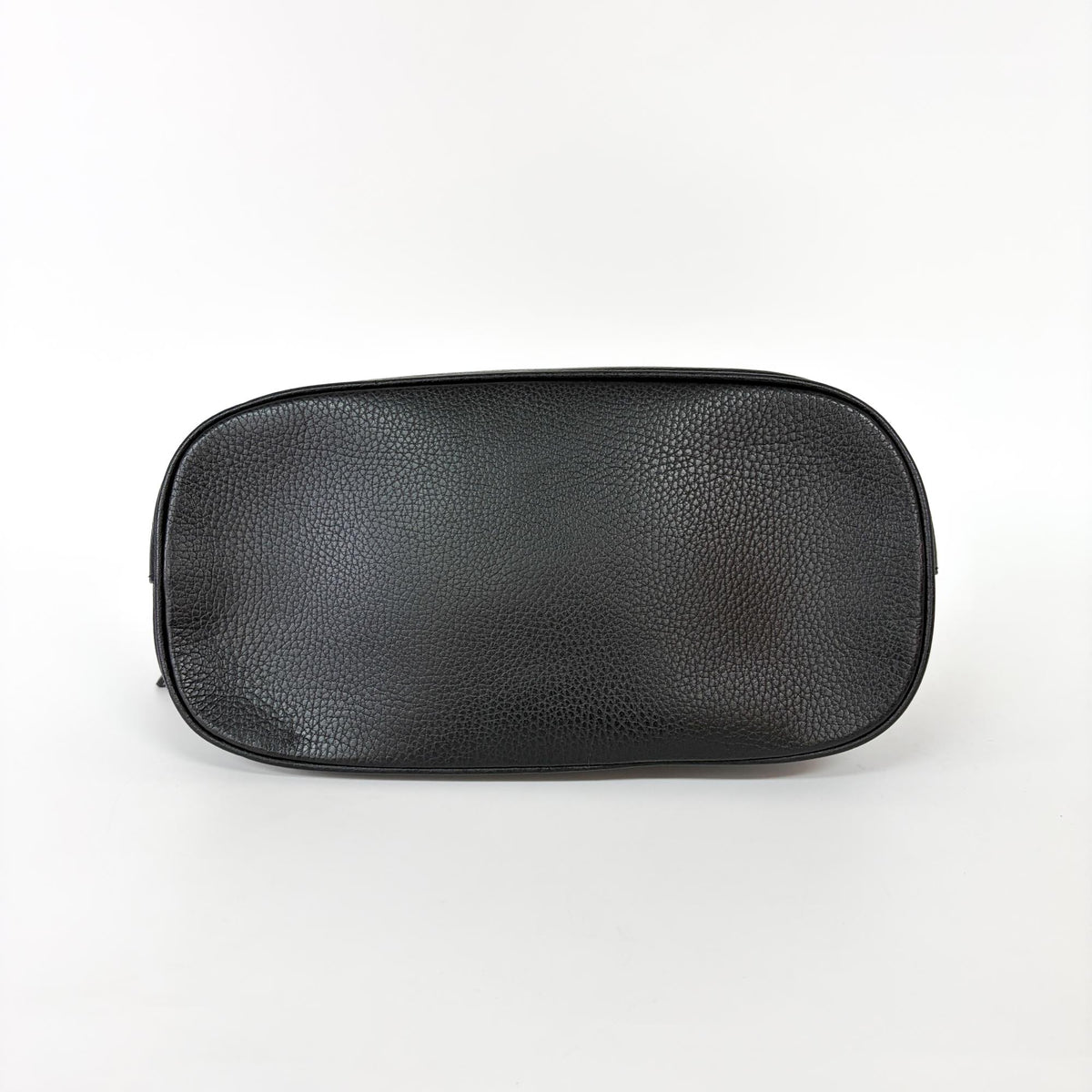 Gucci Dome Bowler Gg Suede Black Leather Handbag (Pre-Owned)