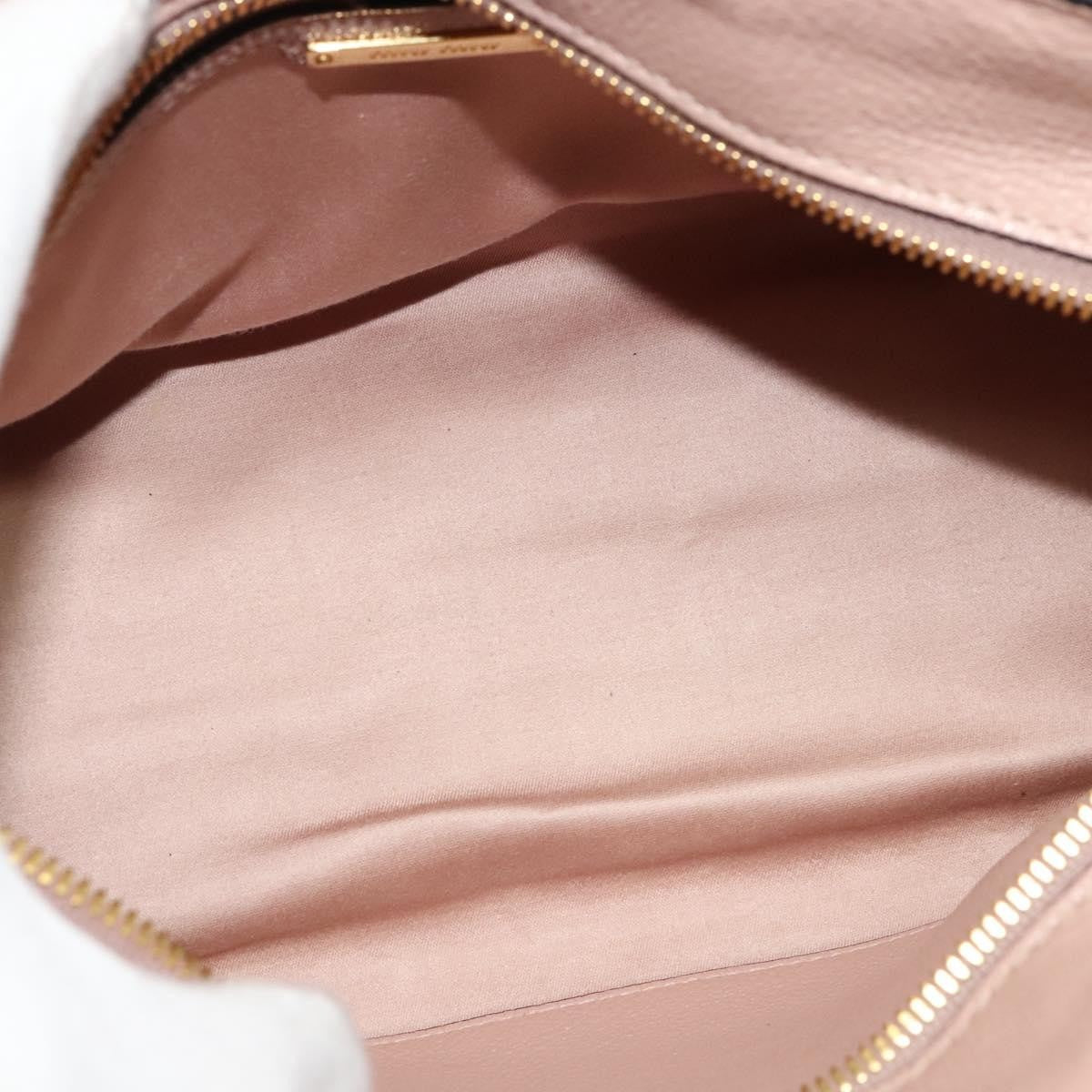Miu Miu Madras Fiocco Bow Leather Pink Leather Bag (Pre-Owned)