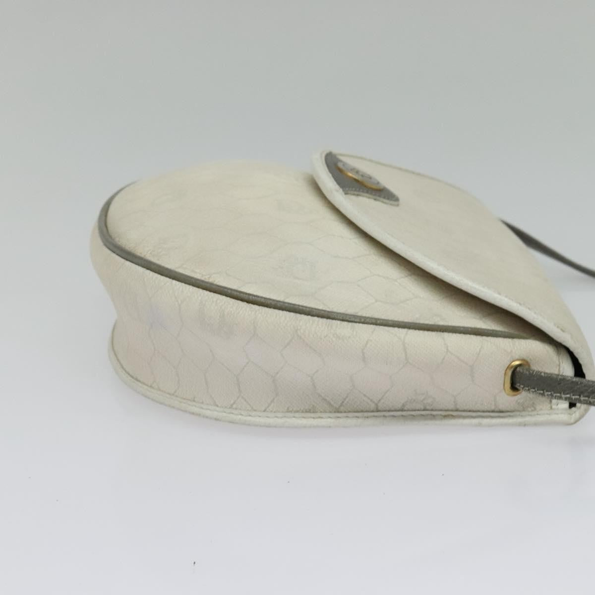 Christian Dior Vintage Honeycomb Canvas White Canvas Shoulder Bag Bag (Pre-Owned)