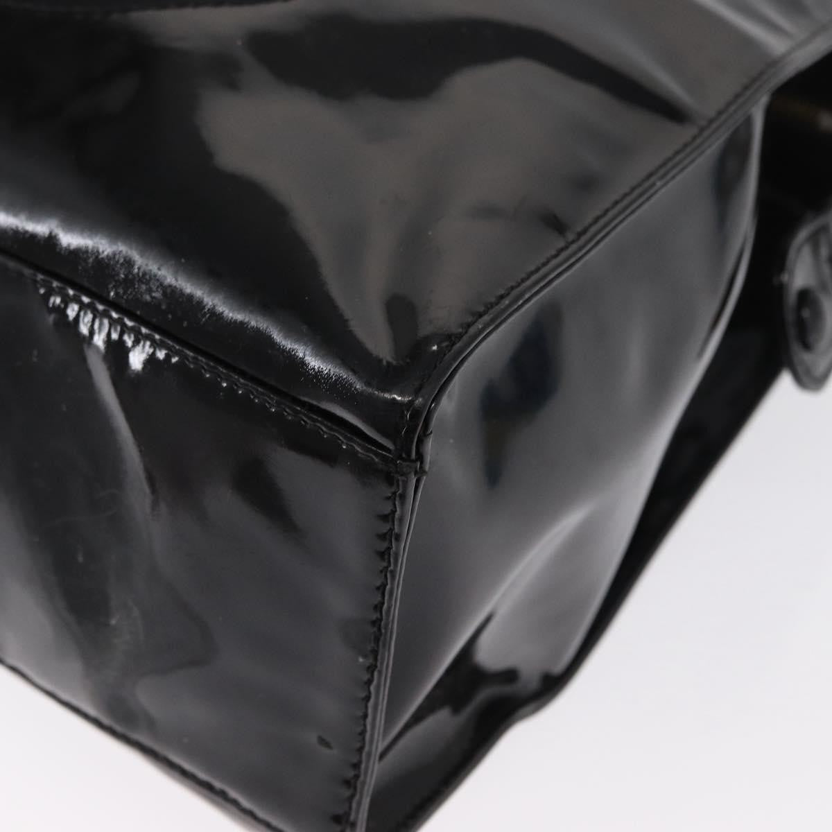 Chanel Vintage Timeless Chain Patent Black Patent_Leather Shoulder Bag Bag (Pre-Owned)