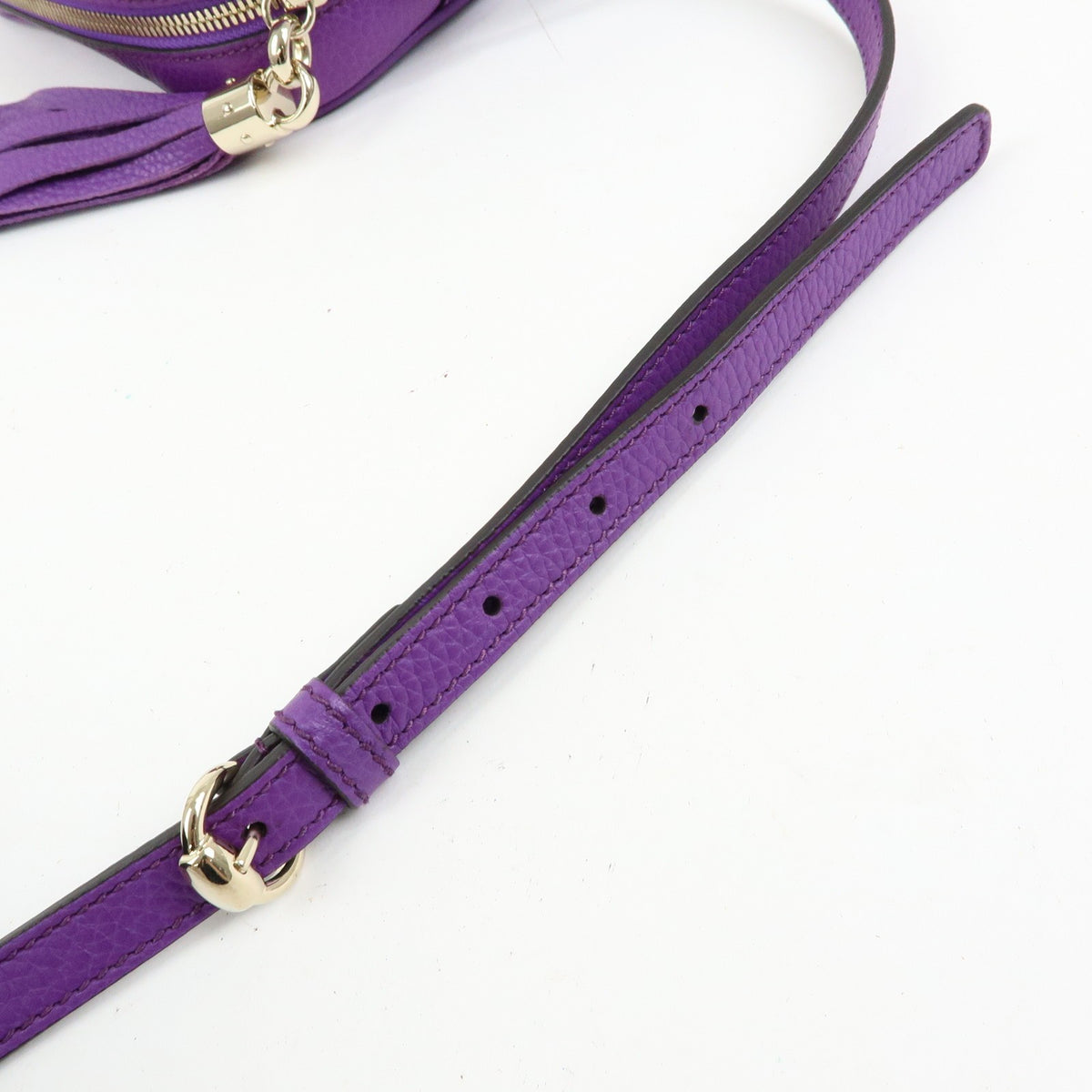 Gucci Soho Disco Leather Purple Leather Crossbody Bag Bag (Pre-Owned)
