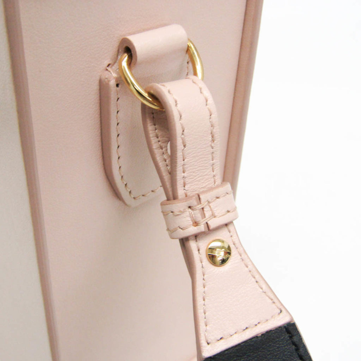 Fendi Logo Vertical Box Leather Pink Leather Shoulder Bag Bag (Pre-Owned)