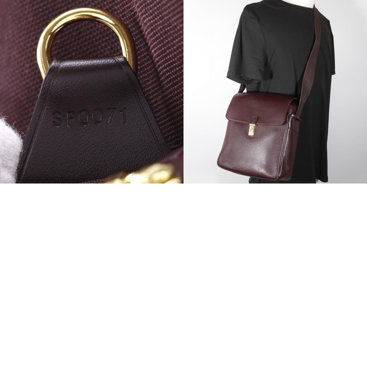 Louis Vuitton Yaranga Messenger Taiga Leather Burgundy Leather Shoulder Bag Bag (Pre-Owned)