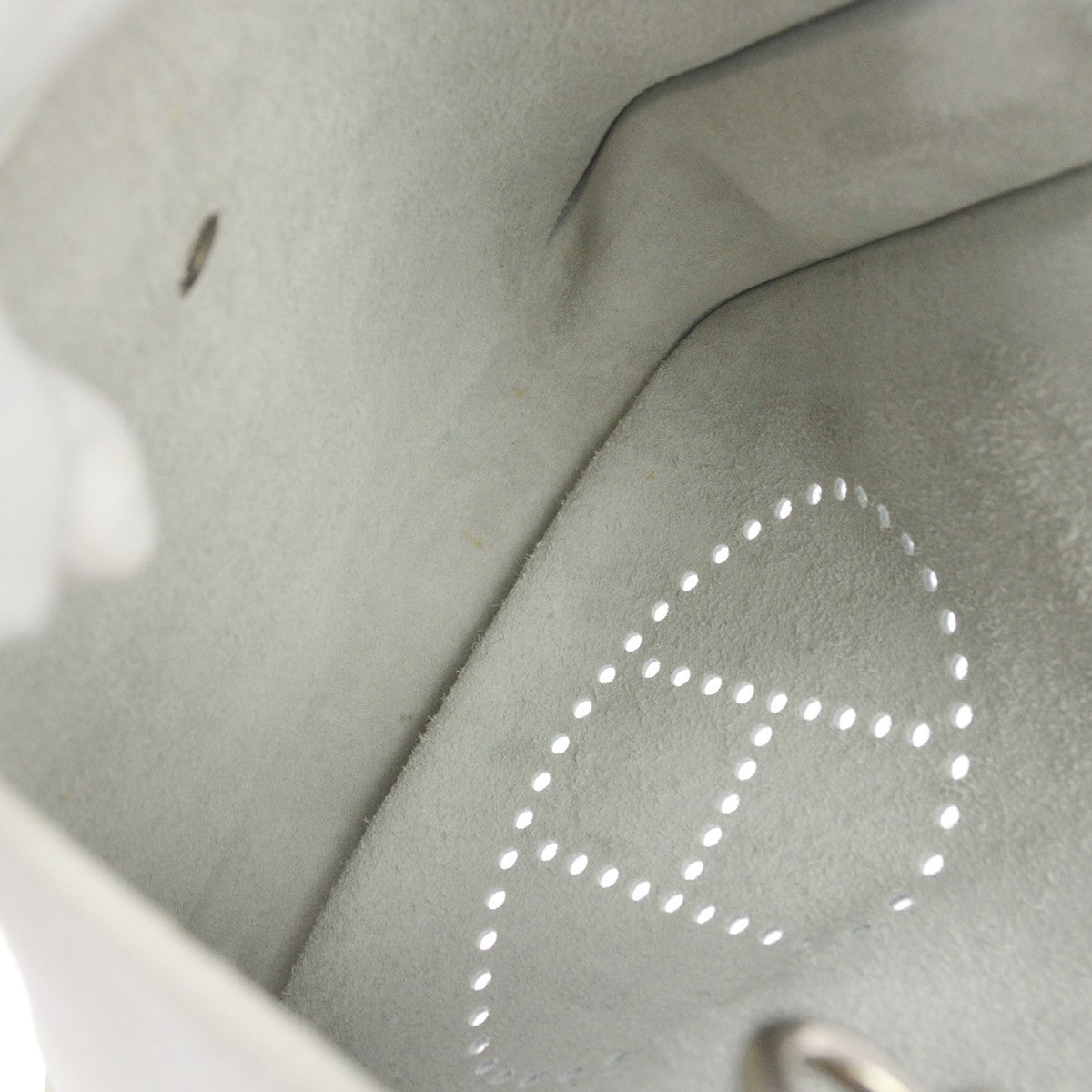 Hermes Evelyne Bag Gen I Clemence White Leather Handbag (Pre-Owned)