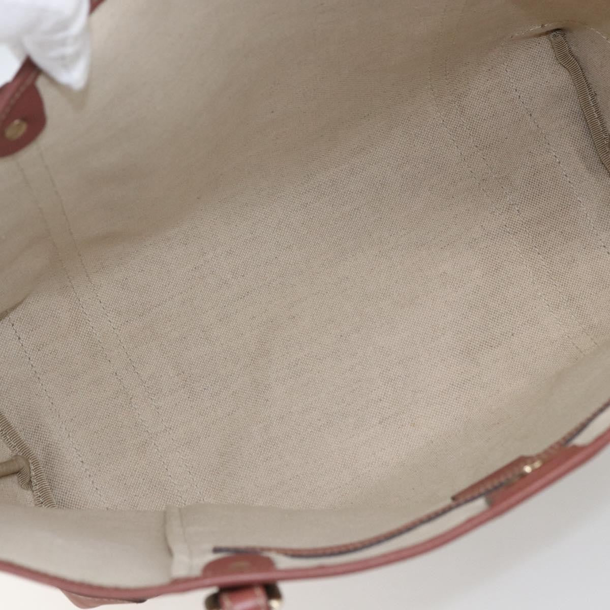 Gucci Joy Plus Tote Gg Coated Canvas With Leather Beige Canvas Tote Bag Bag (Pre-Owned)