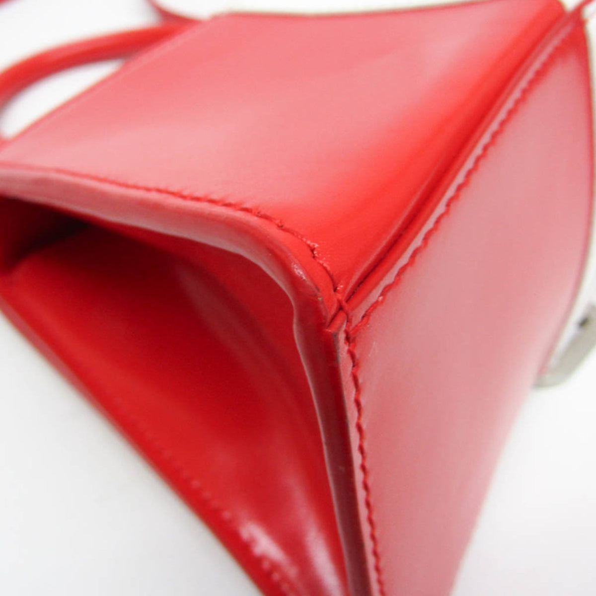 Balenciaga X Adidas Hourglass Top Handle Leather Red Leather Handbag (Pre-Owned)