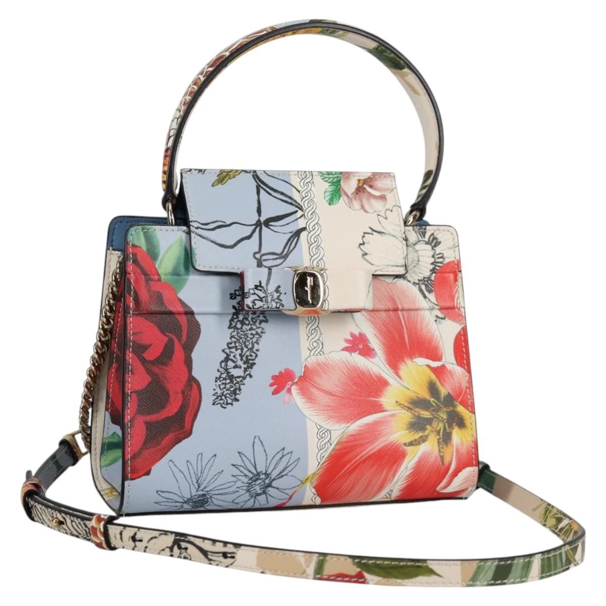 Salvatore Ferragamo Vala Leather Multicolour Leather Handbag (Pre-Owned)