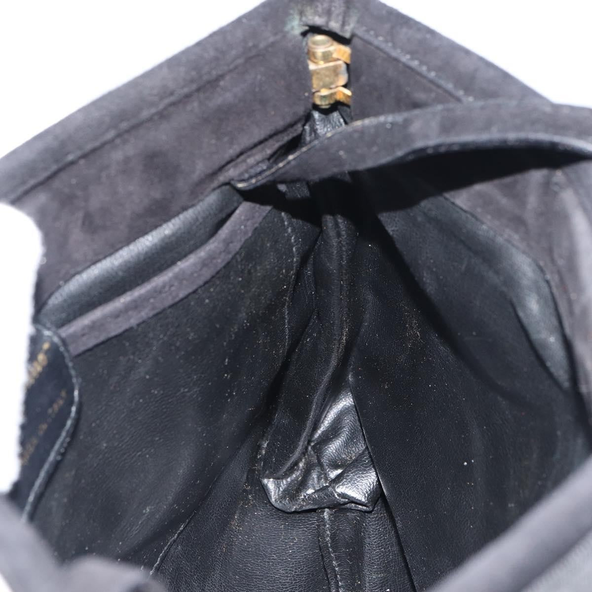 Salvatore Ferragamo Vala Suede Black Suede Shoulder Bag Bag (Pre-Owned)