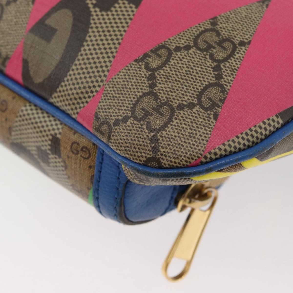 Gucci Gg Rhombus Cuir Multicolour Canvas Crossbody Bag Bag (Pre-Owned)