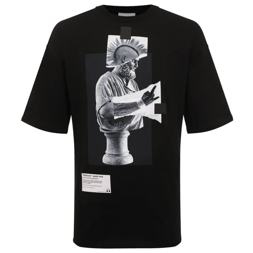Diego Venturino Black Cotton Men's T-Shirt