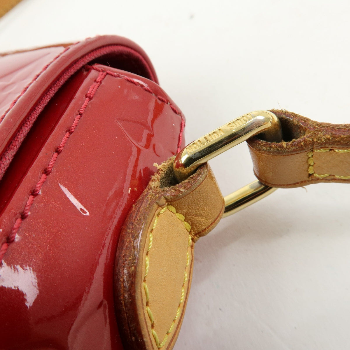 Louis Vuitton Bellflower Monogram Vernis Red Patent_Leather Handbag (Pre-Owned)
