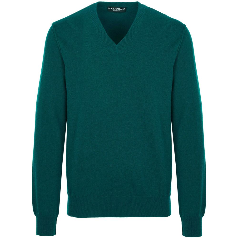 Dolce & Gabbana Green Cashmere Men's Sweater