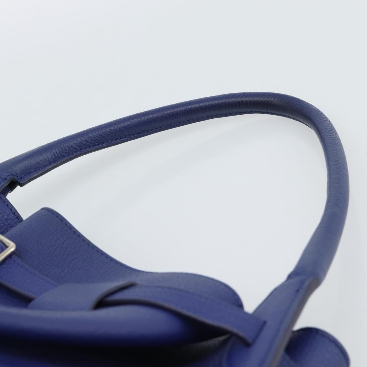 Celine Big Bag Bucket Leather Blue Leather Handbag (Pre-Owned)
