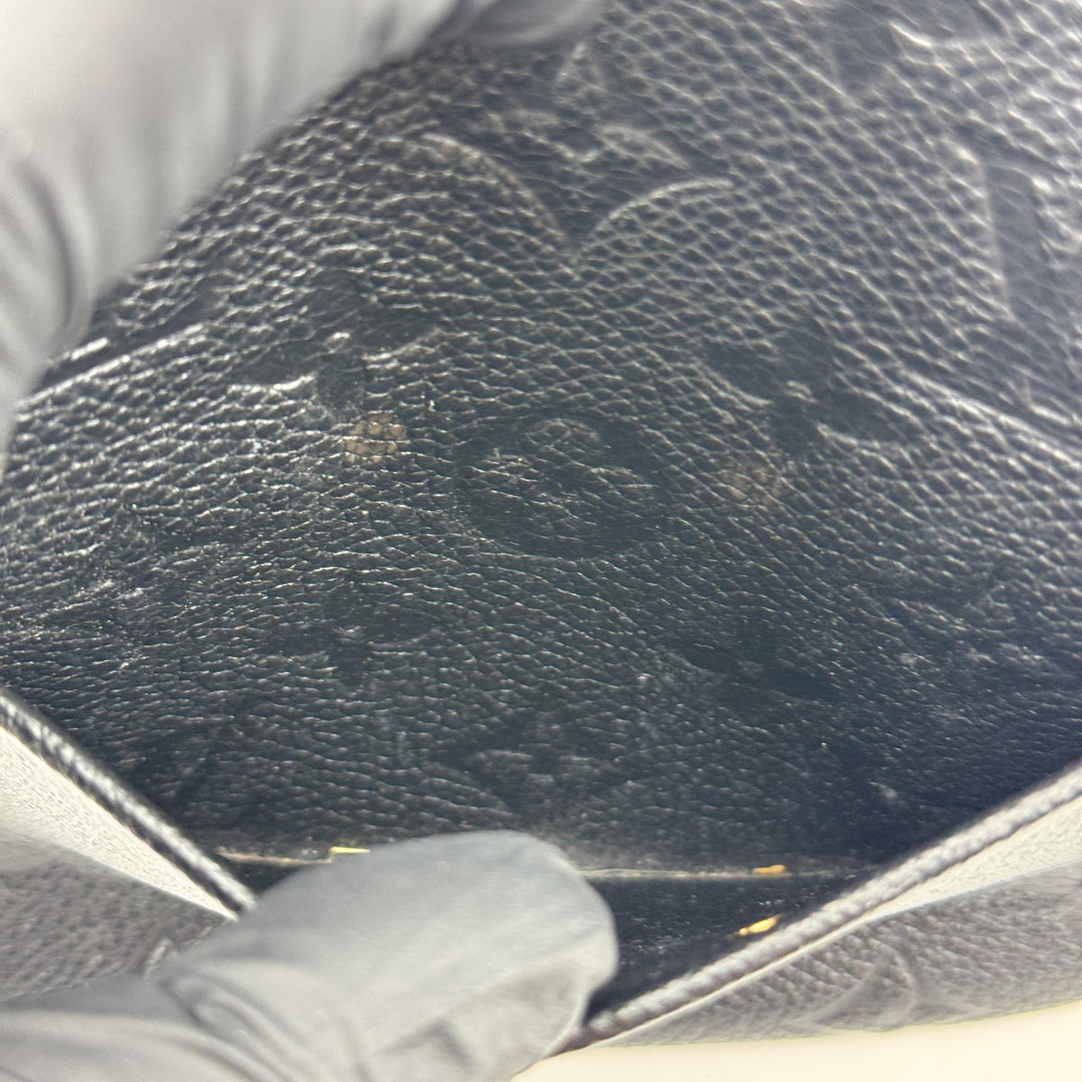 Louis Vuitton Boite Chapeau Souple Monogram Empreinte Leather Black Leather Handbag (Pre-Owned)