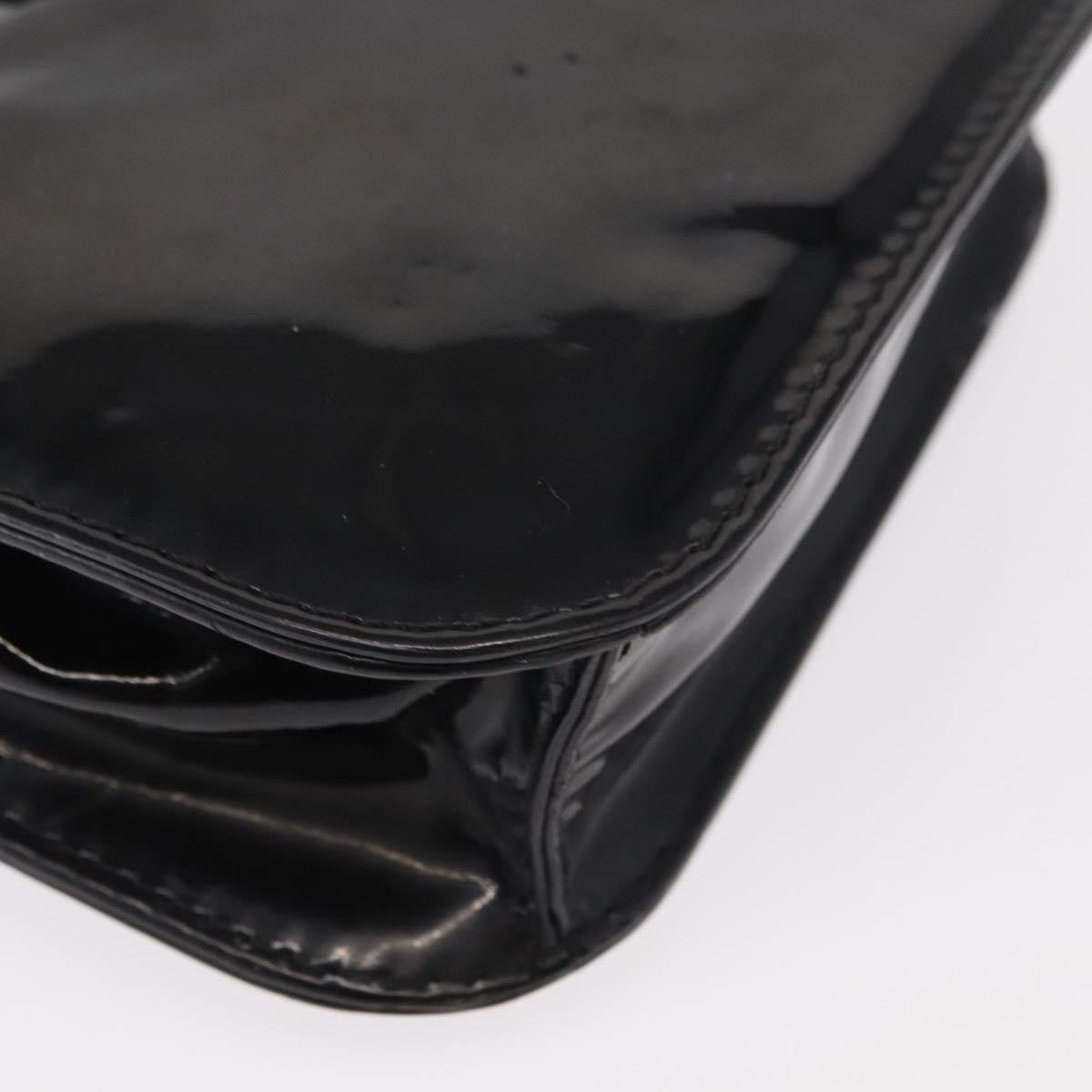 Valentino Garavani Glam Lock Patent Black Patent_Leather Shoulder Bag Bag (Pre-Owned)