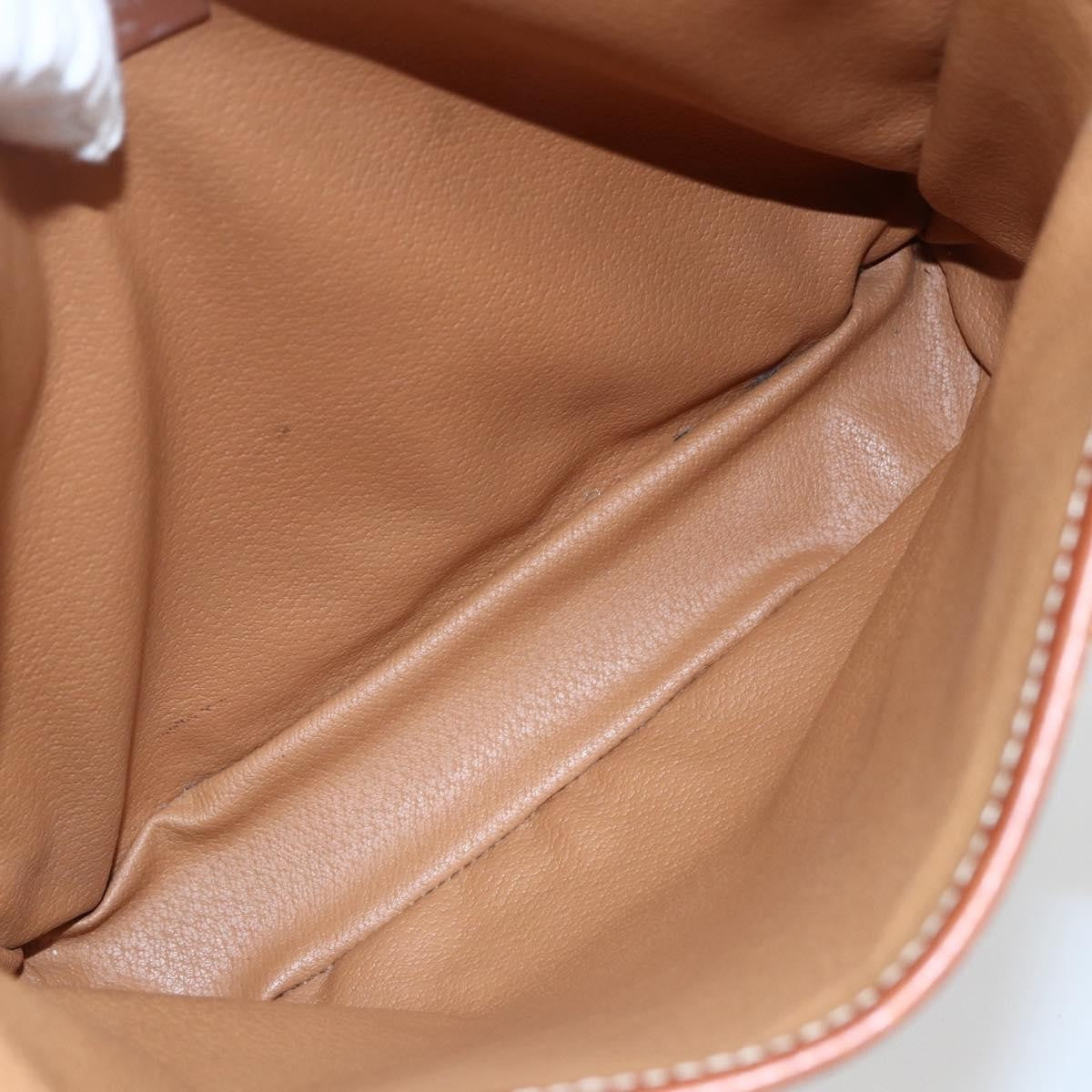 Celine Vintage Macadam Canvas And Leather Brown Canvas Handbag (Pre-Owned)