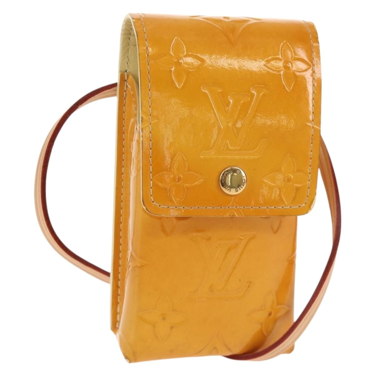 Louis Vuitton Walker Cigarette Case Holder Monogram Vernis Yellow Patent_Leather Clutche & Pouche Bag (Pre-Owned)