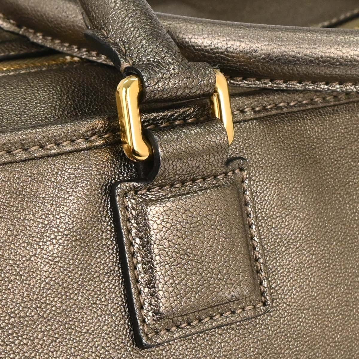 Loewe Amazona Leather Gold Leather Handbag (Pre-Owned)