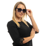 Emilio Pucci Chic Blue Square Gradient Women's Sunglasses