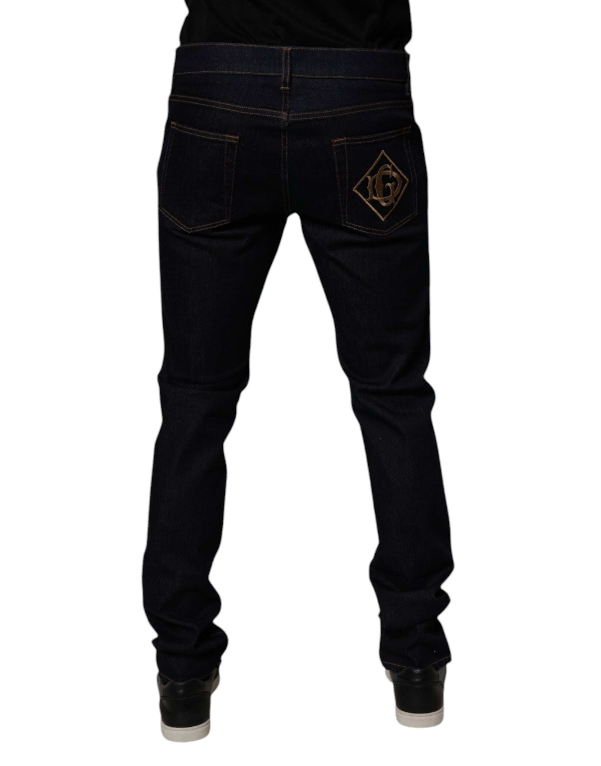 Dolce & Gabbana Black Cotton Stretch Men Skinny Denim Men's Jeans