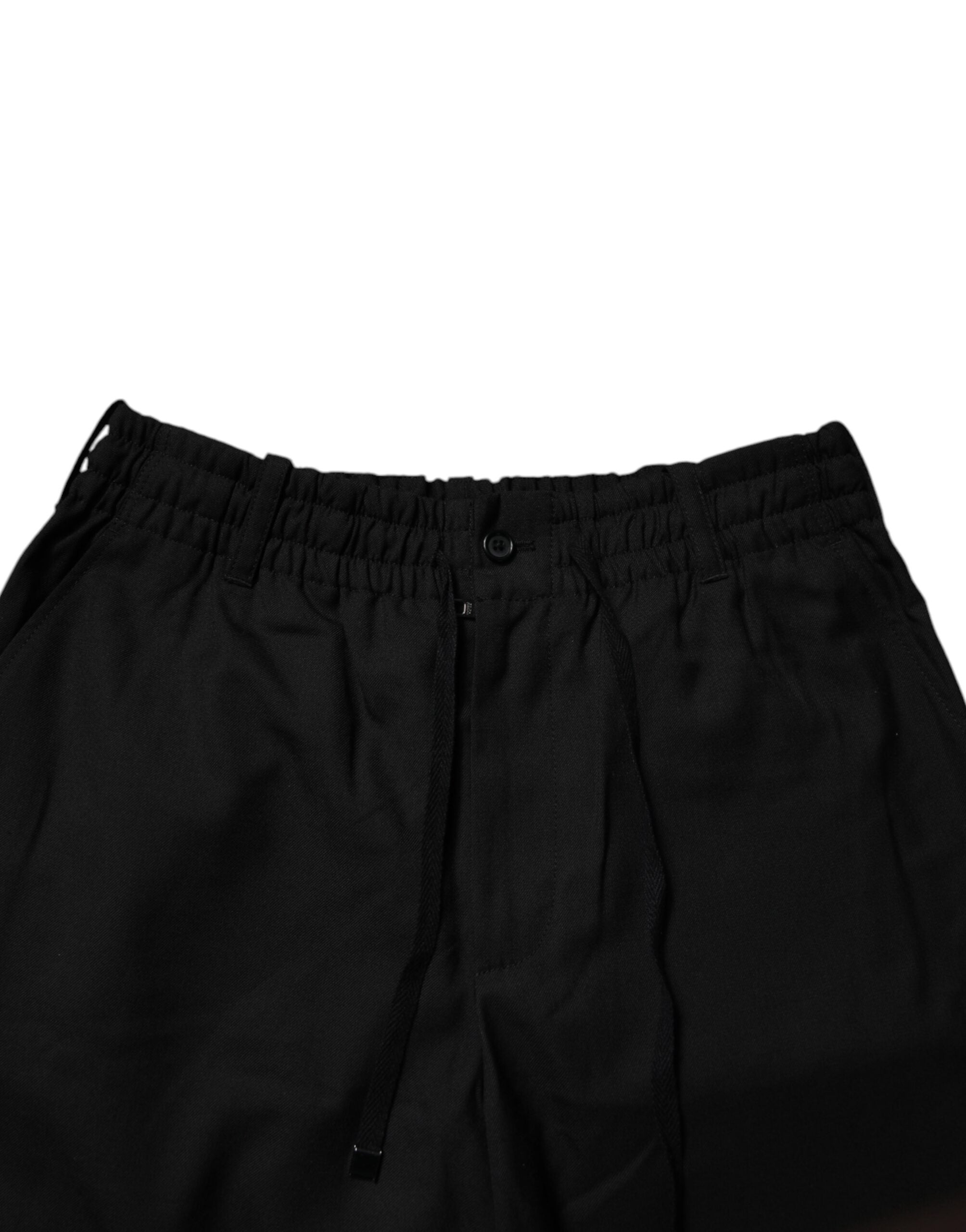 Dolce & Gabbana Black Polyester Men Cropped Men's Pants