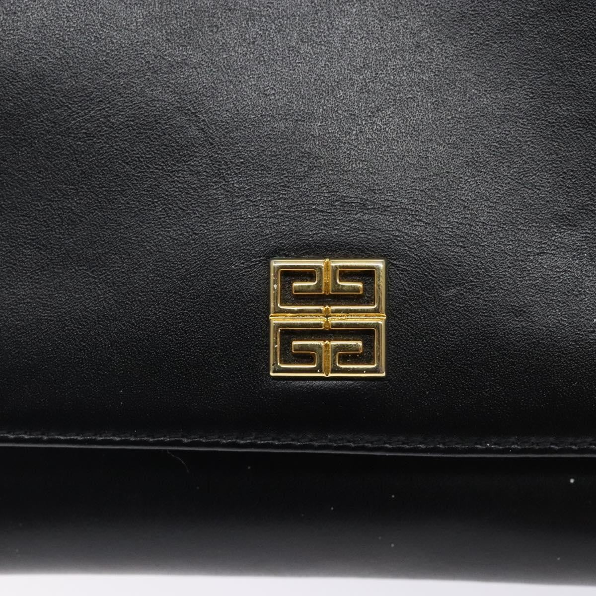 Givenchy Vintage 4G Leather Black Leather Shoulder Bag Bag (Pre-Owned)