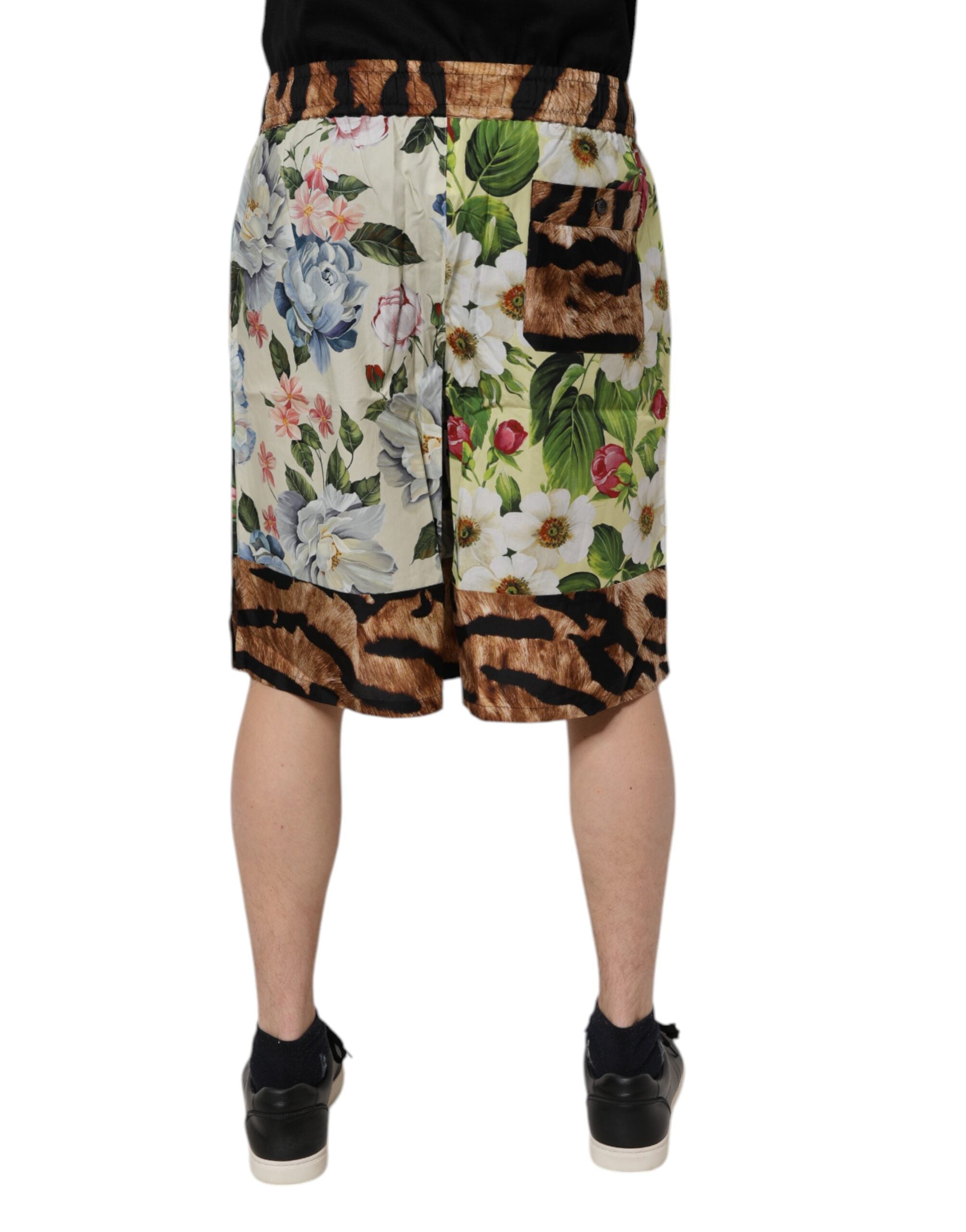 Dolce & Gabbana Multicolor Floral Print Men Bermuda Men's Shorts