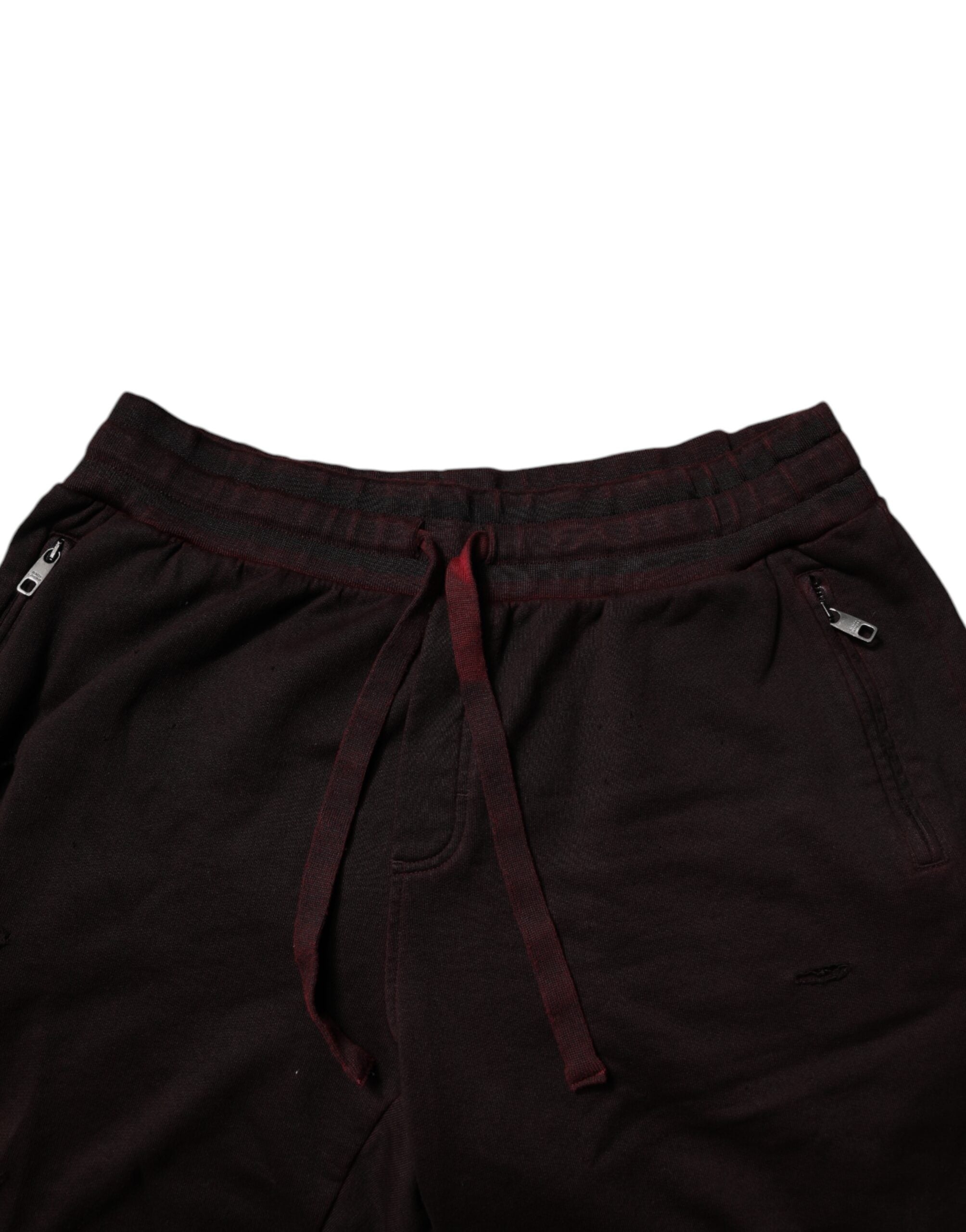 Dolce & Gabbana Bordeaux Cotton Bermuda SweatMen's Men's Shorts (Pre-Owned)