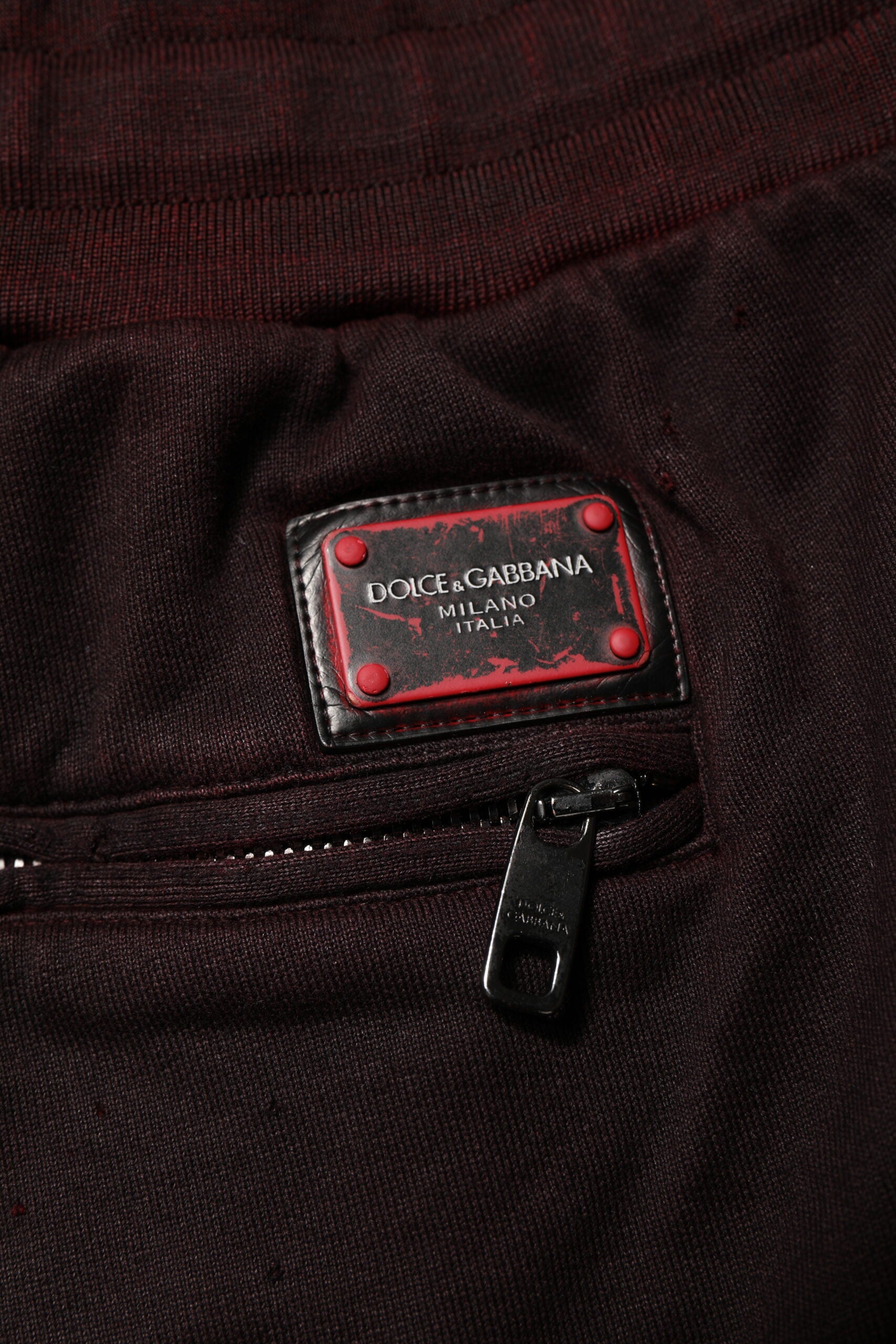Dolce & Gabbana Bordeaux Cotton Bermuda SweatMen's Men's Shorts (Pre-Owned)