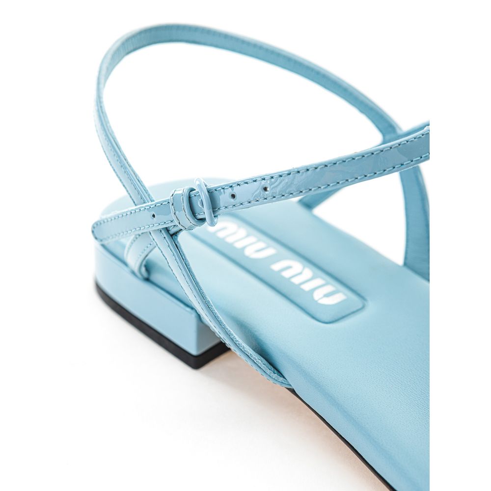 Miu Miu Blue Patent Leather Flip-Flop Women's Sandal