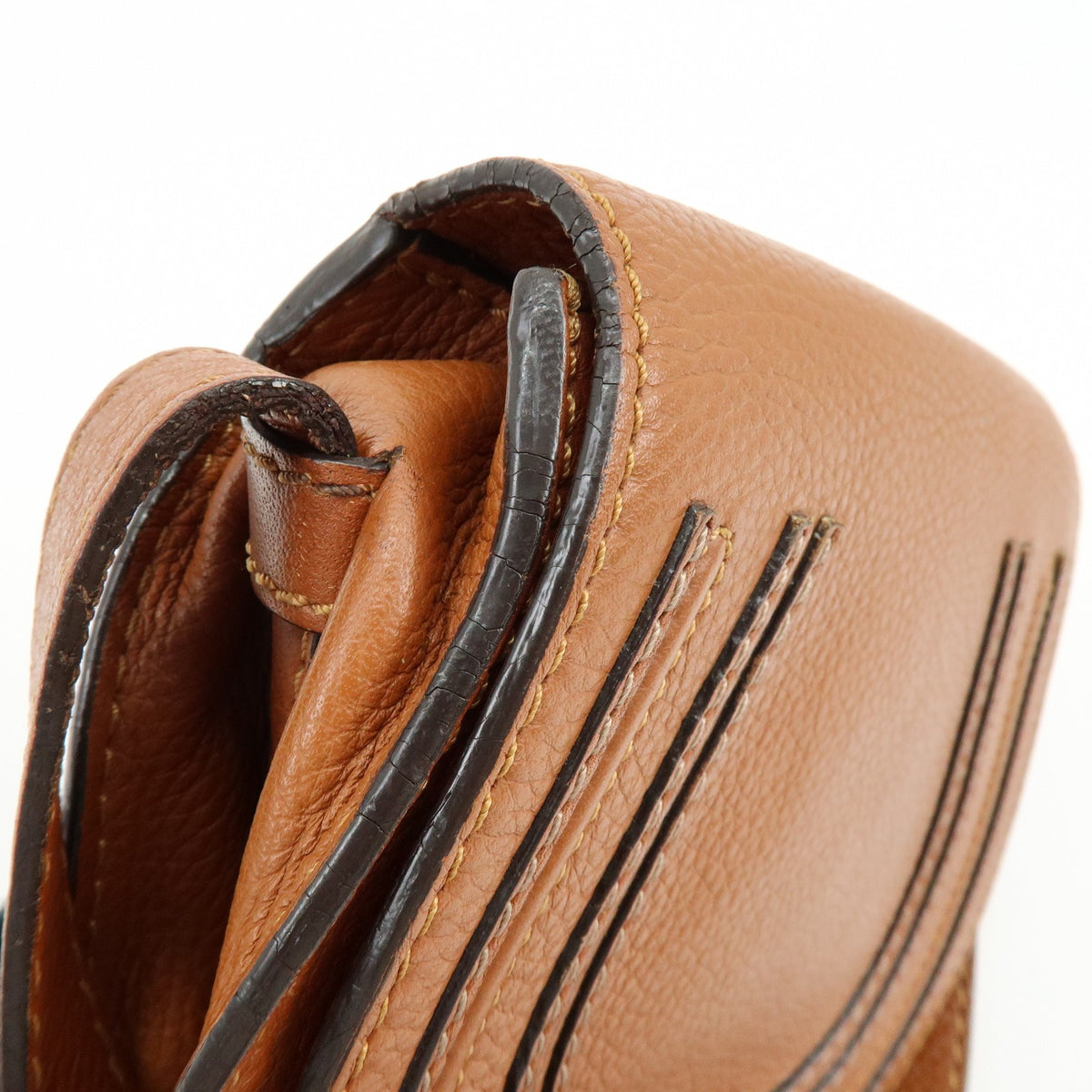 Chloe Marcie Leather Brown Leather Crossbody Bag Bag (Pre-Owned)