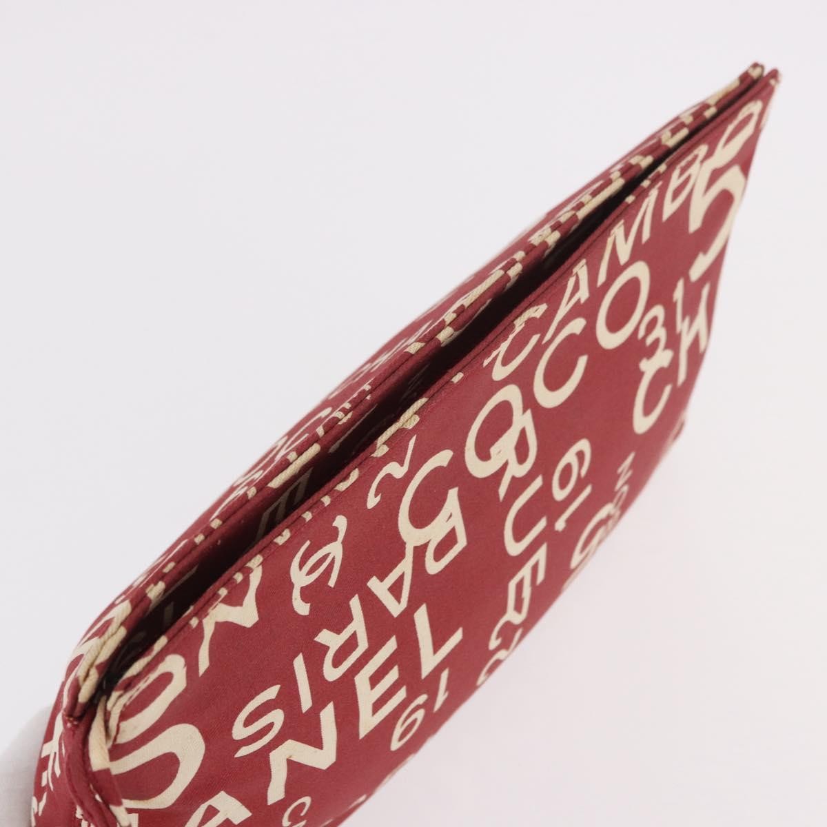 Chanel Vintage Clutch Canvas Red Canvas Clutche & Pouche Bag (Pre-Owned)