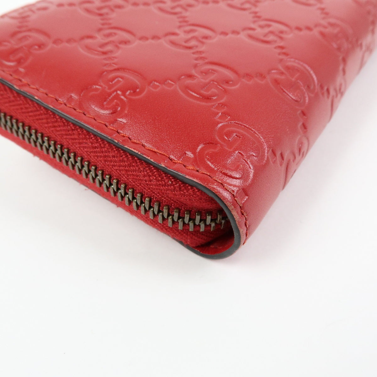 Gucci Cherries Wallet On Chain Guccissima Leather Red Leather Crossbody Bag Bag (Pre-Owned)