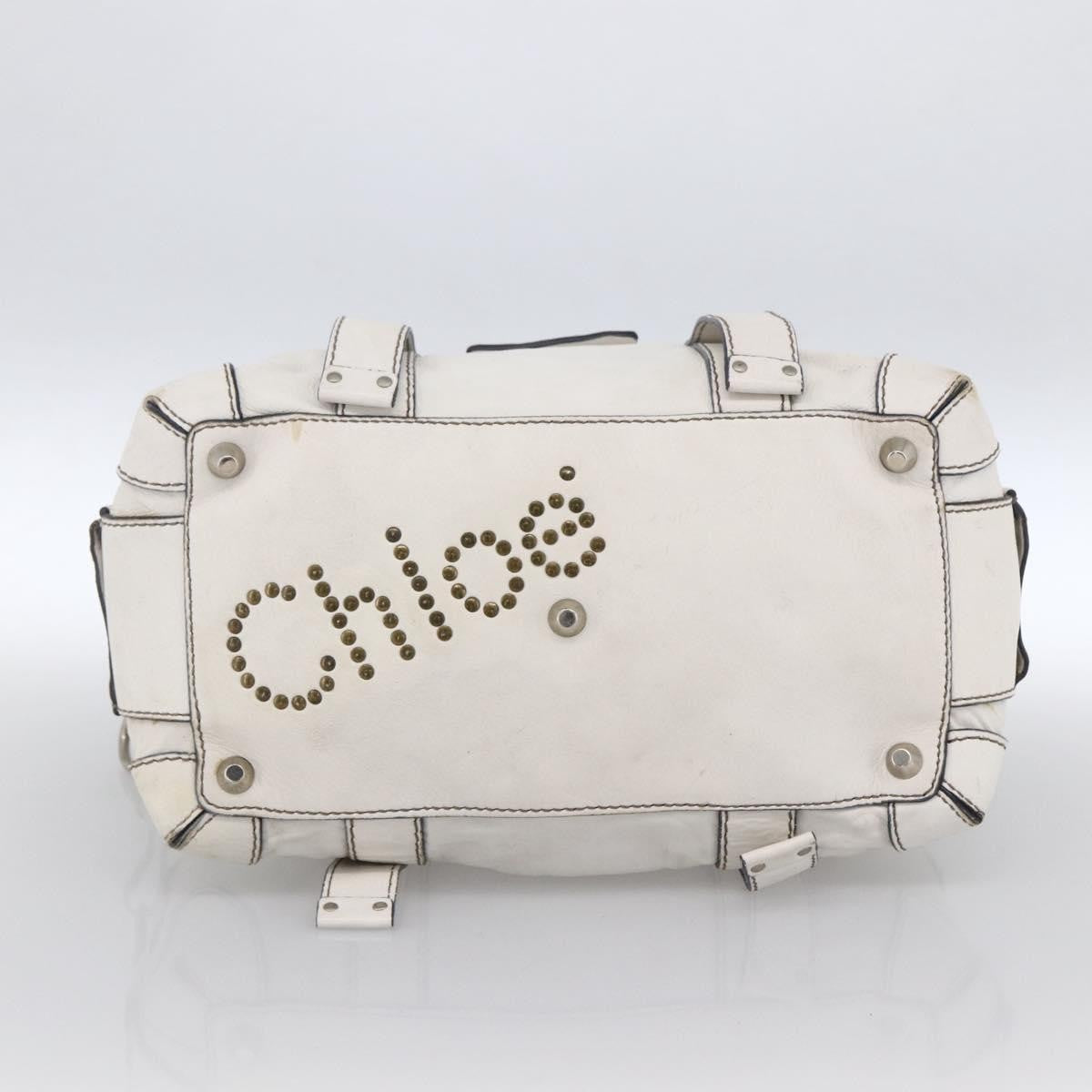 Chloe Handbag Leather White Leather Handbag (Pre-Owned)