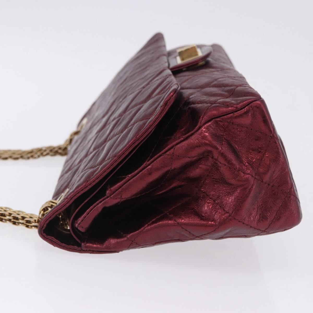 Chanel Reissue 2.55 Flap Quilted Lambskin Red Leather Handbag (Pre-Owned)