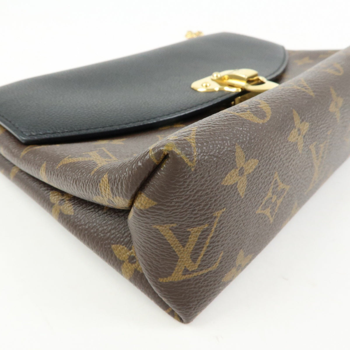 Louis Vuitton Saint Placide Monogram Canvas And Leather Brown Canvas Handbag (Pre-Owned)