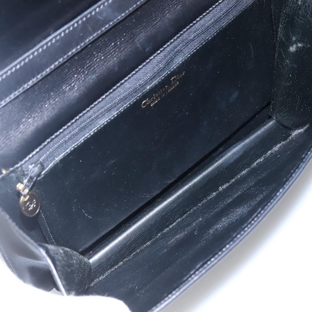 Christian Dior Shoulder Leather Black Leather Shoulder Bag Bag (Pre-Owned)