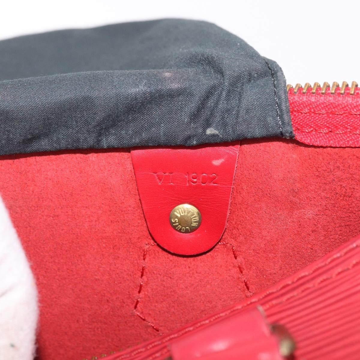 Louis Vuitton Speedy Epi Leather Red Leather Handbag (Pre-Owned)